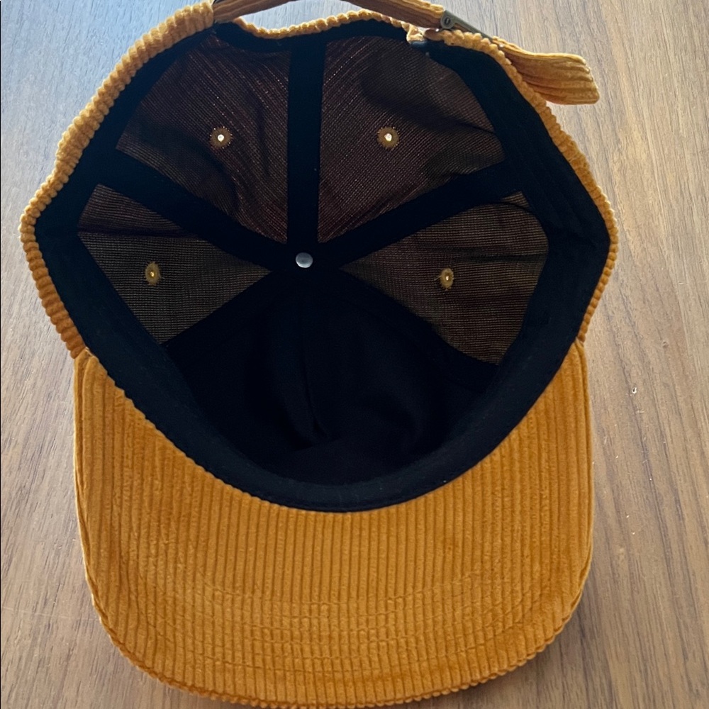 Corduroy Cap 'FUNGI' Patch - Mustard Yellow - Picture 3 of 4